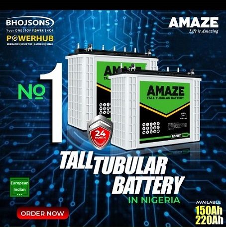 Amaze 220ah/12v Tubular Battery - Image 2